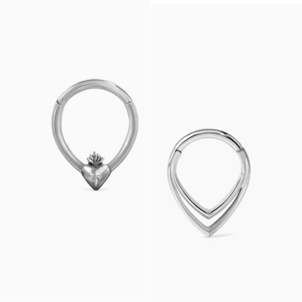 Ask & Embla Silver Septum Nose Rings
